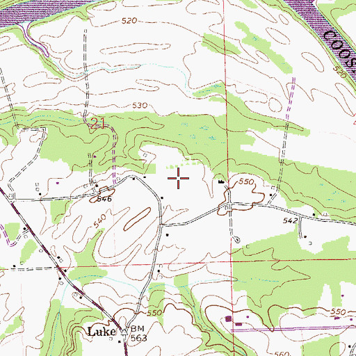 Topographic Map of Alfords Bend, AL