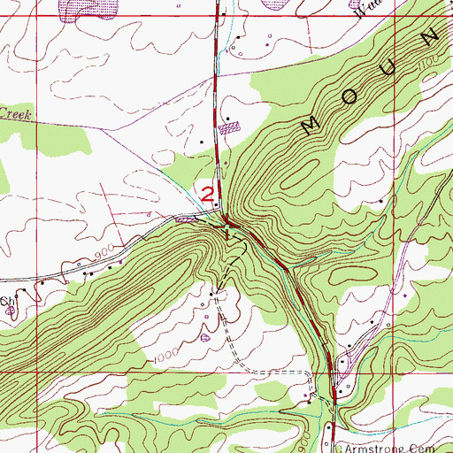 Topographic Map of Gregory Gap, AL