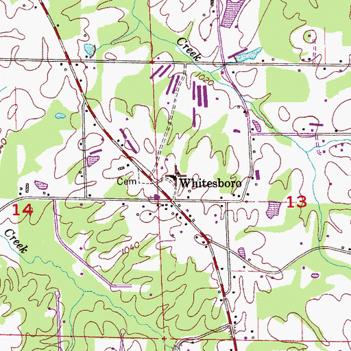 Topographic Map of Whitesboro Elementary School, AL