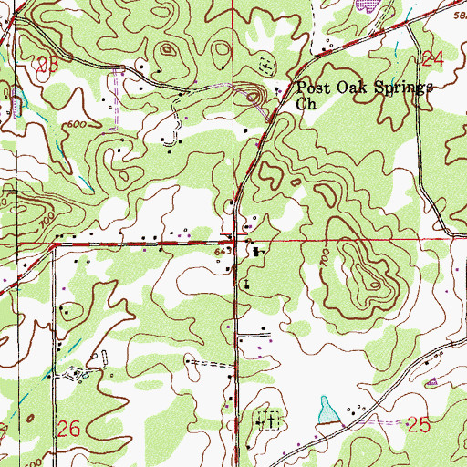 Topographic Map of Brutonville, AL