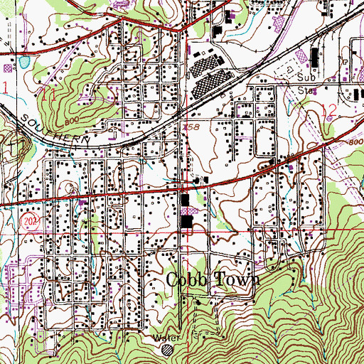 Topographic Map of West Anniston Church of God, AL