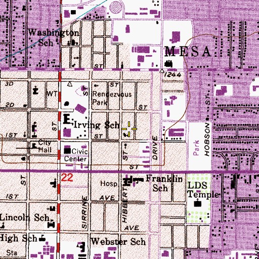 Topographic Map of Acequis Mesa (historical), AZ