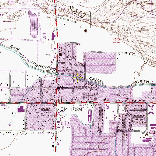 Topographic Map of Aholi Park, AZ