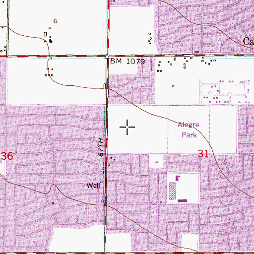 Topographic Map of Alegre Park, AZ