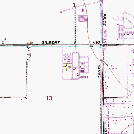 Topographic Map of Arizona State University Farm Laboratory, AZ