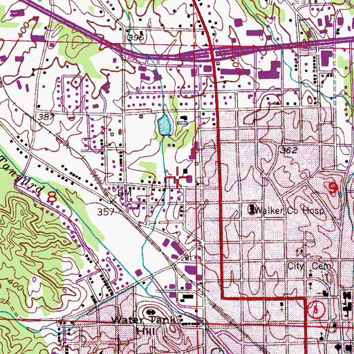 Topographic Map of Shrine School, AL