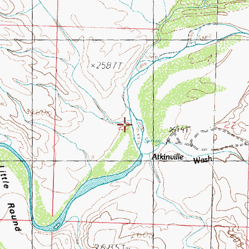 Topographic Map of Curly Hollow Wash, UT