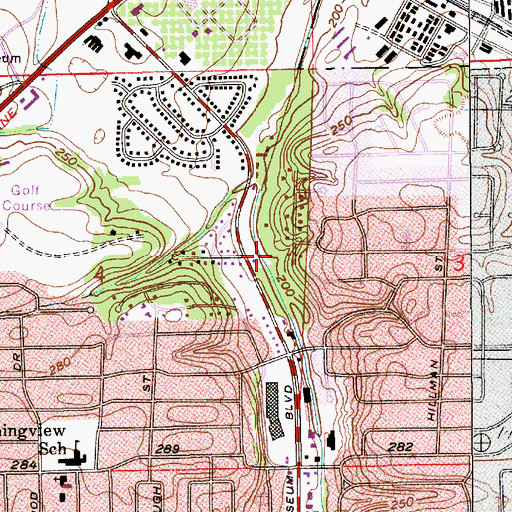 Topographic Map of Eastbrook Church of Christ, AL