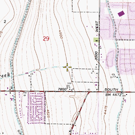 Topographic Map of Barneys Creek, UT