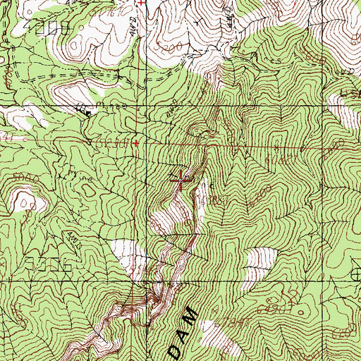 Topographic Map of Black Warrior Mine, UT
