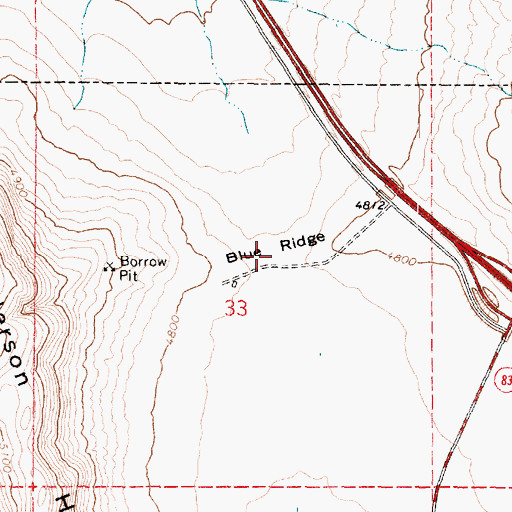 Topographic Map of Blue Ridge, UT