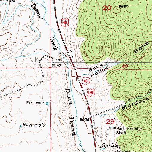 Topographic Map of Bone Hollow, UT