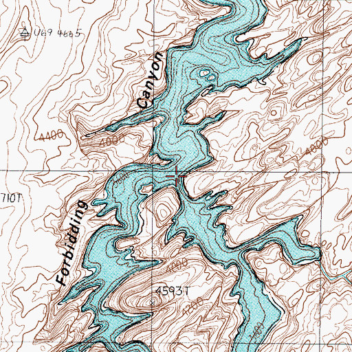 Topographic Map of Bridge Creek, UT