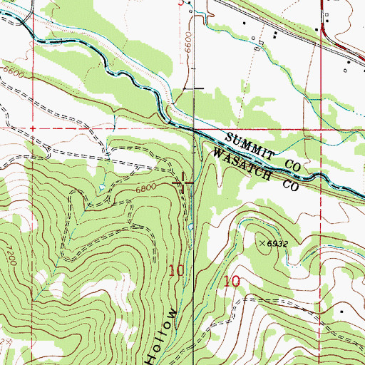 Topographic Map of Bridge Hollow, UT