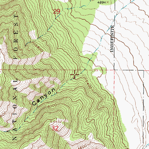 Topographic Map of Brushy Canyon, UT