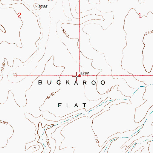 Topographic Map of Buckaroo Flat, UT