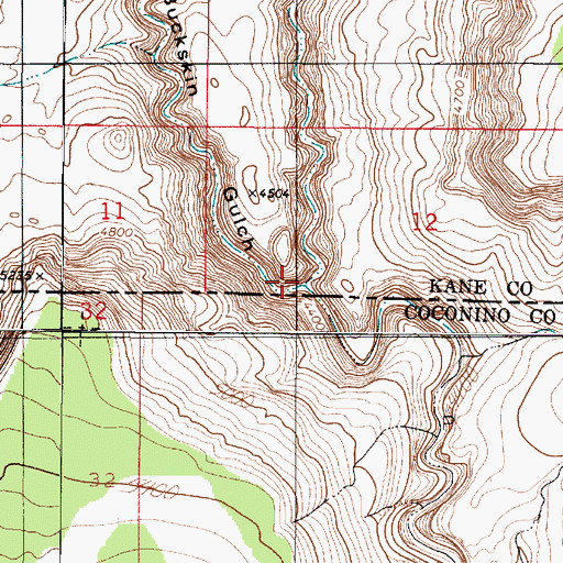 Topographic Map of Buckskin Gulch, UT