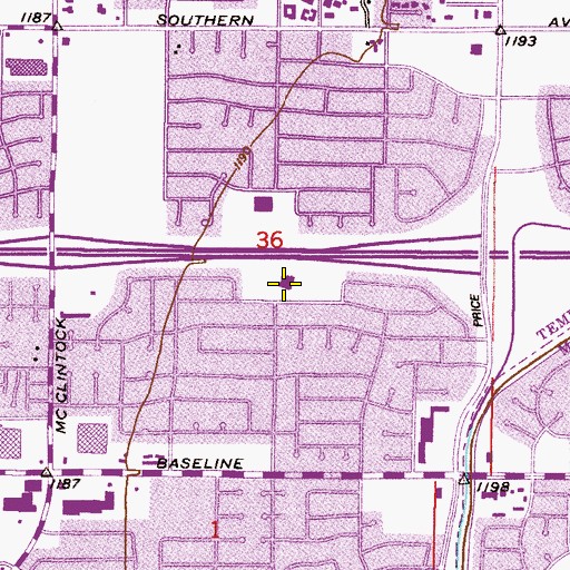 Topographic Map of Bustoz Elementary School (historical), AZ