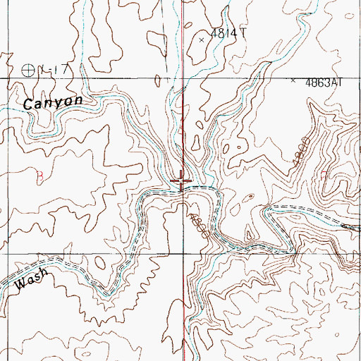 Topographic Map of Butler Wash, UT