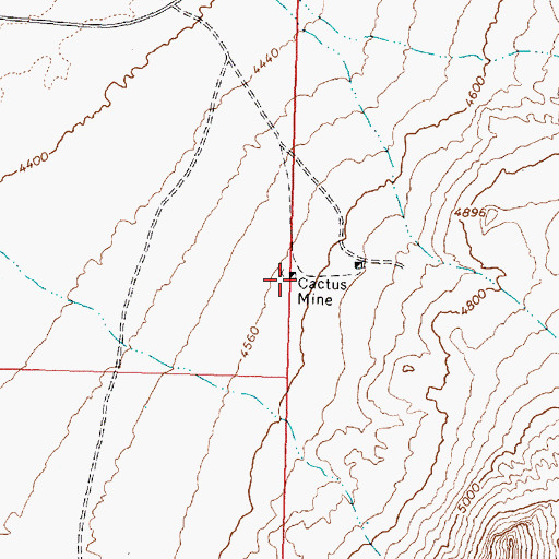 Topographic Map of Cactus Mine, UT
