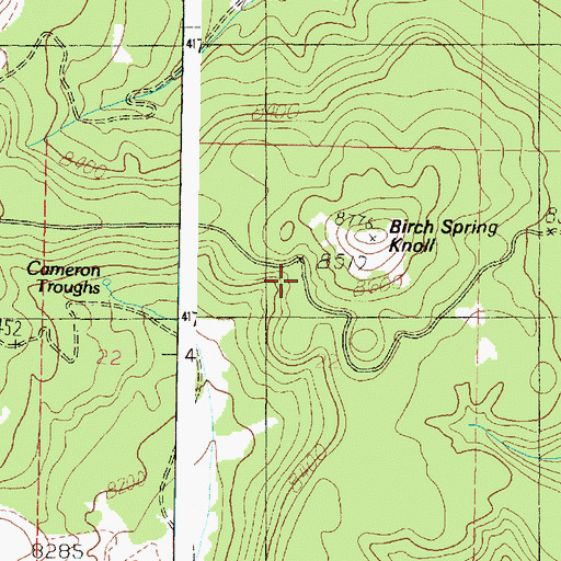 Topographic Map of Cameron Troughs, UT