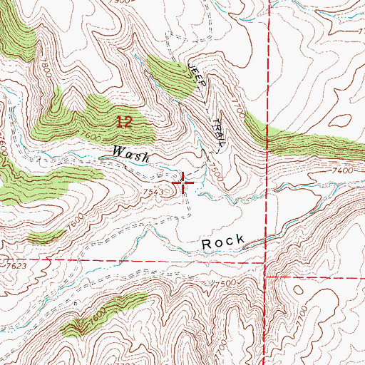 Topographic Map of Coal Pit Wash, UT