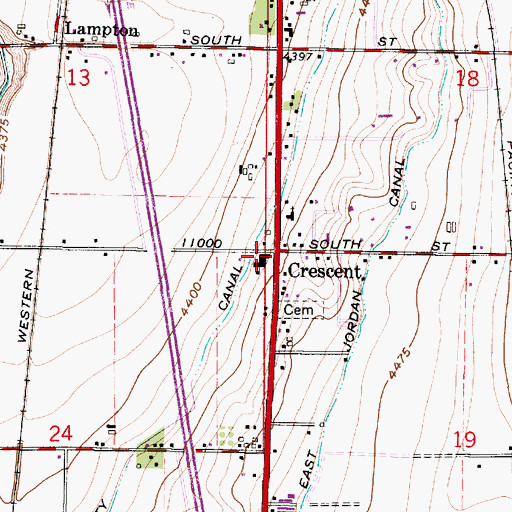Topographic Map of Crescent, UT