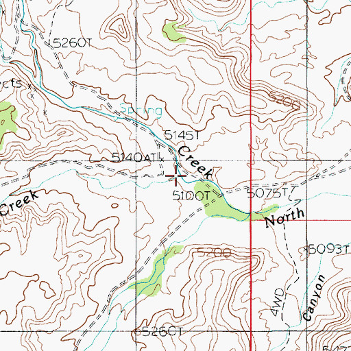 Topographic Map of Crescent Creek, UT