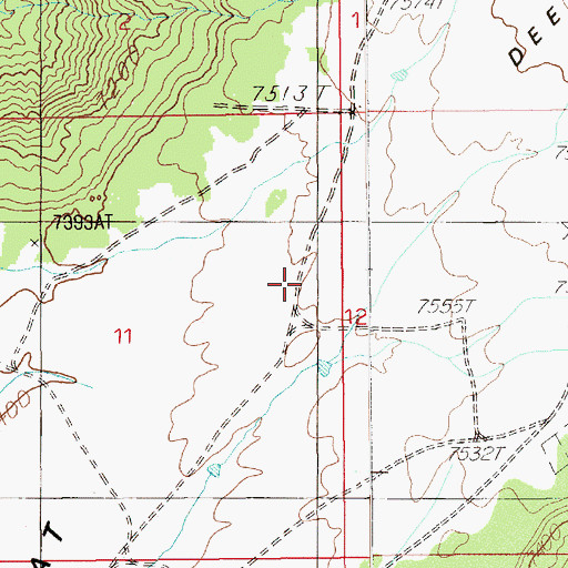 Topographic Map of Deer Flat, UT