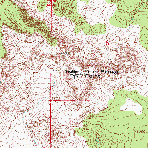 Topographic Map of Deer Range Point, UT