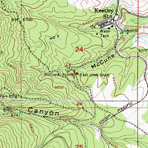 Topographic Map of East Utah Shaft, UT