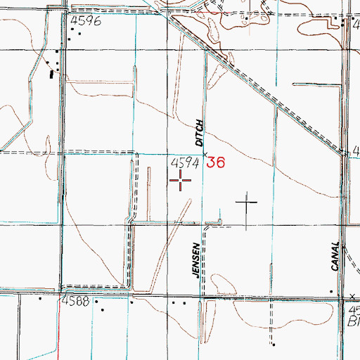 Topographic Map of Eliason Jensen Ditch, UT