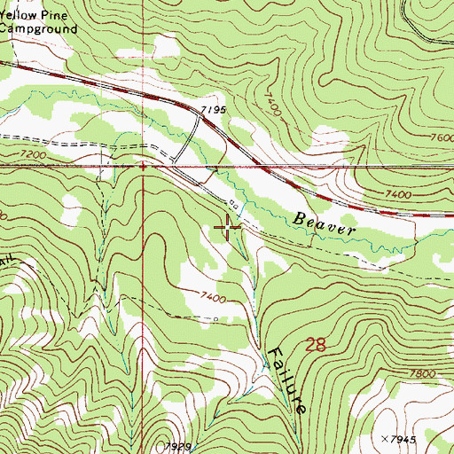 Topographic Map of Failure Canyon, UT