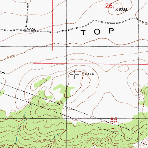 Topographic Map of Flat Top, UT