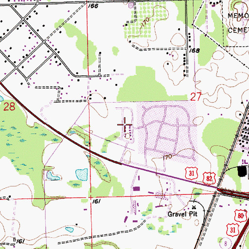 Topographic Map of Prairie View Estates, AL