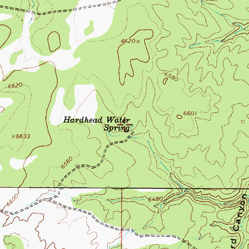 Topographic Map of Hardhead Water Spring, UT