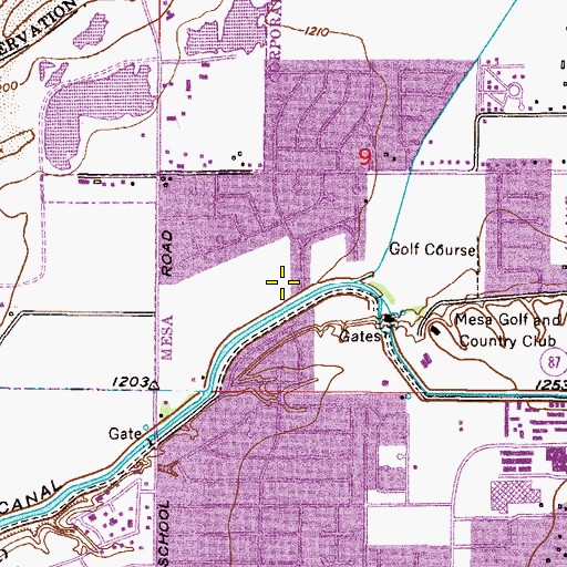 Topographic Map of Canal Eight (historical), AZ