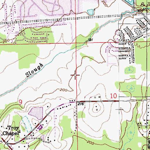 Topographic Map of Spring Park, AL