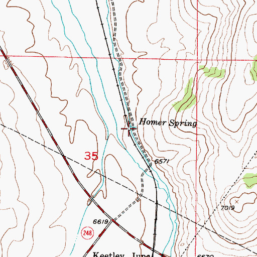 Topographic Map of Homer Spring, UT