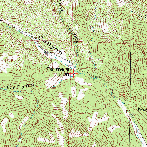 Topographic Map of Iron Canyon, UT