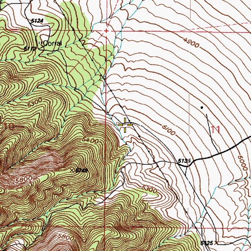 Topographic Map of Israel Canyon, UT