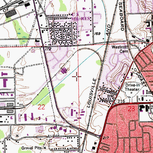 Topographic Map of West End, AL