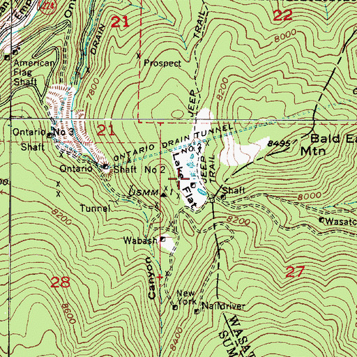 Topographic Map of Lake Flat, UT