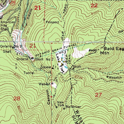 Topographic Map of Lake Flat, UT