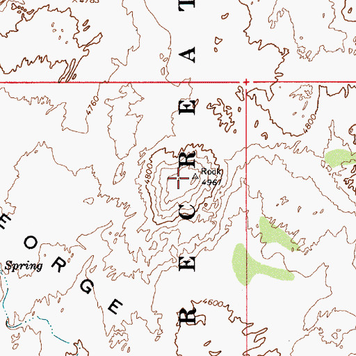 Topographic Map of Les George Point, UT