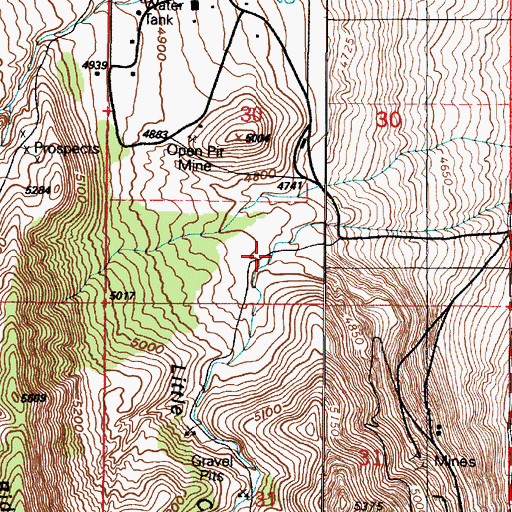 Topographic Map of Little Canyon, UT