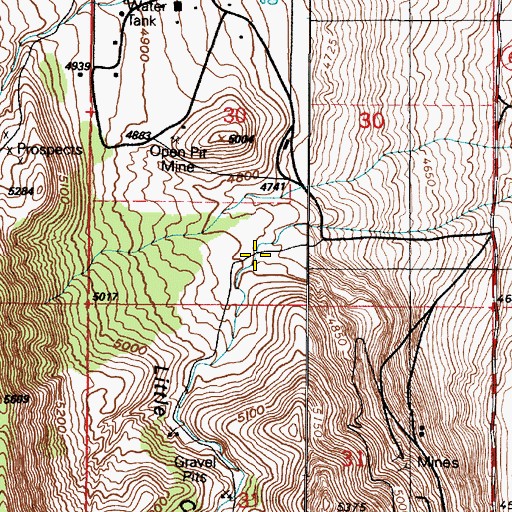Topographic Map of Little Canyon, UT