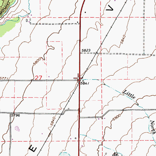 Topographic Map of Little North Creek, UT