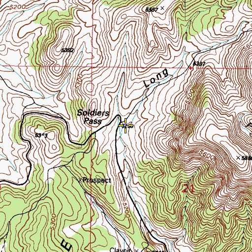 Topographic Map of Long Canyon, UT
