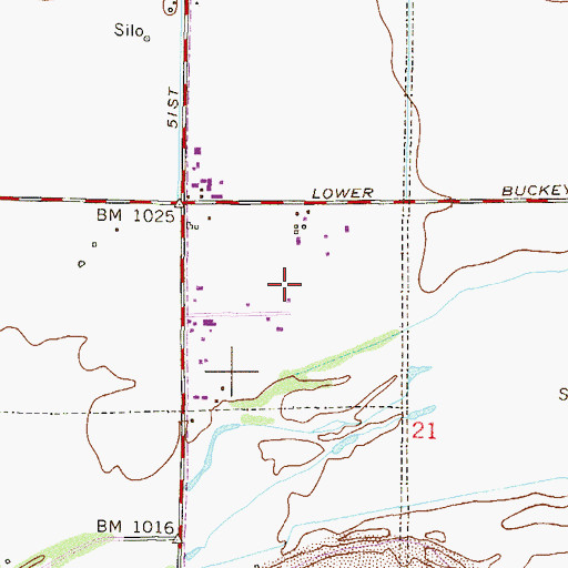 Topographic Map of Canal Rio Lower Branch (historical), AZ